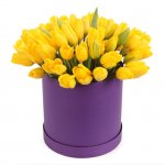 Тюльпаны в шляпной коробке