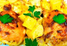 Куриные бедрышки запеченные с картошкой в духовке