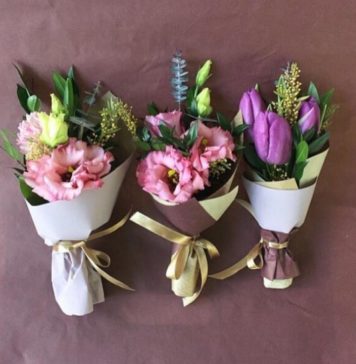 Идеи букетов на 8 марта