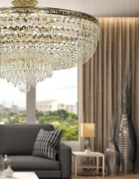 Хрустальные люстры в интерьере