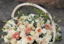 Преимущества цветов в корзинках