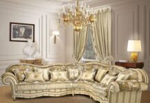 Угловой диван в классическом стиле