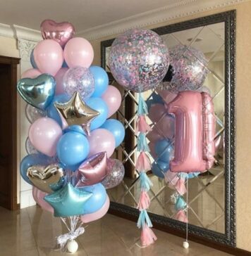 Какие воздушные шары выбрать для первого Дня рождения девочки?