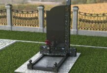 Оформление комбинированного памятника на могилу из гранита