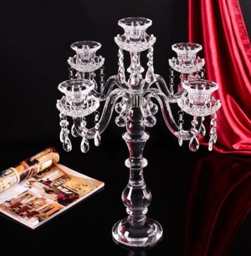 Хрустальные подсвечники из Чехии