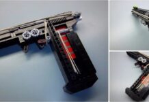 Стреляющий пистолет из деталей LEGO