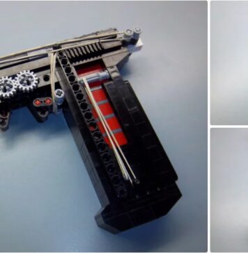 Стреляющий пистолет из деталей LEGO